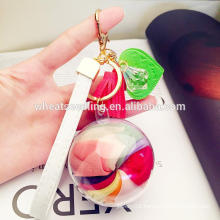 taobao flower ball key chain plastic manufacturers keychain models